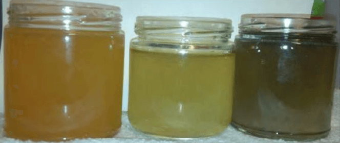 Pit water prior to treatment